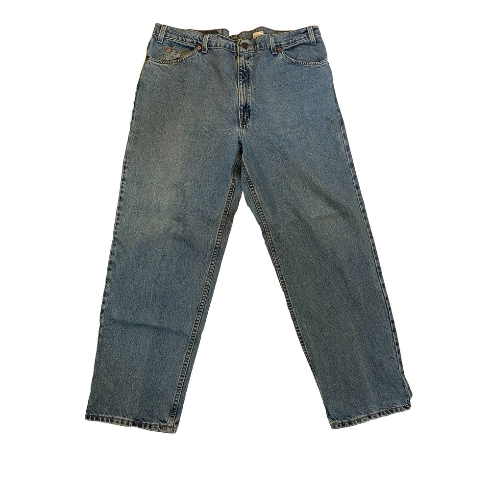 Vintage 90's Levis 550 Jeans Mens Blue Denim 42x30 Relaxed Orange Tab